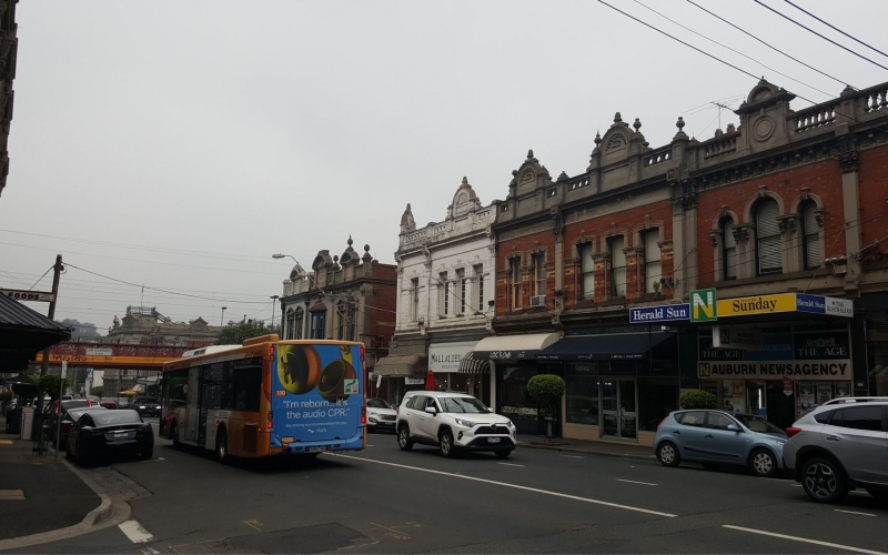 Glenferrie Road is well services with bus networks and tram routes