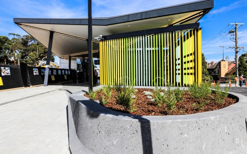 Gardiner Train Station recently reopened with a modern upgrade. Credit image: https://levelcrossings.vic.gov.au