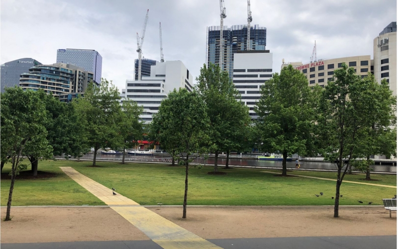 The Docklands borders the Melbourne CBD (city). It is also well known as a central business hub.