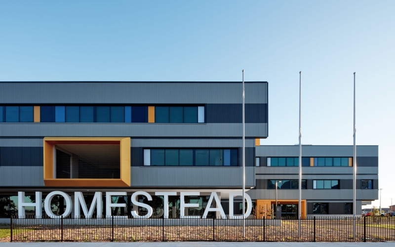 Homestead Senior College. Credit image: https://k2ld.com/project/homestead-senior-secondary-college/