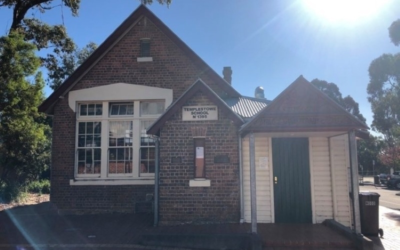 The original building of the Templestowe Primary School that was closed down in the 1800s.