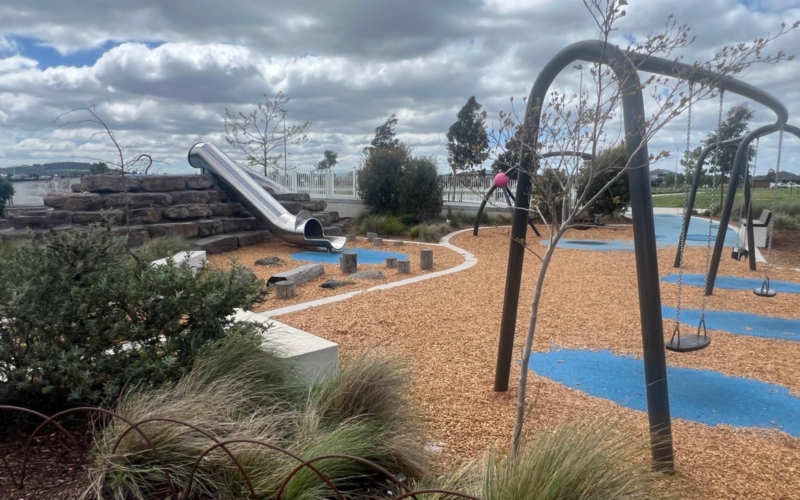 Many new playgrounds and parks are installed for families in Kalkallo.