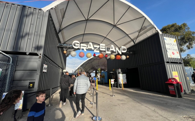 Grazeland is a foodie central. Food trucks of all cuisines are available.