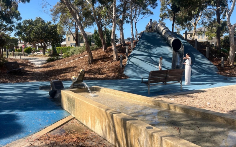 Saltwater Coast Crocodile Park features a large play tower and two 9-metre stainless steel slides.