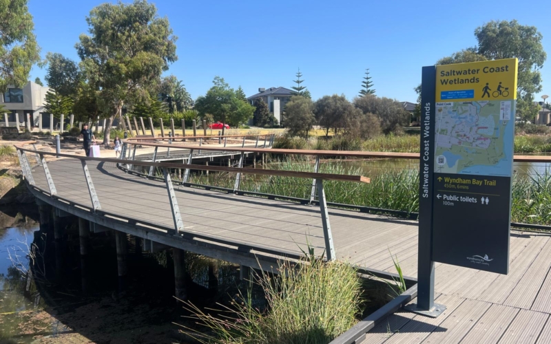 Saltwater Coast Wetlands offers a peaceful natural setting with scenic walking trails, ideal for relaxation and outdoor enjoyment.